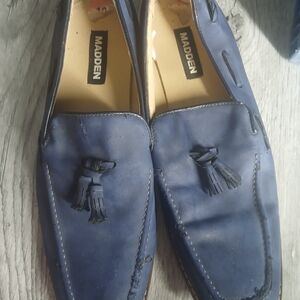 Steve Madden Navy Tassel Loafers